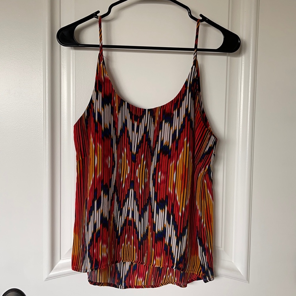 Flowy Red Patterned Tank